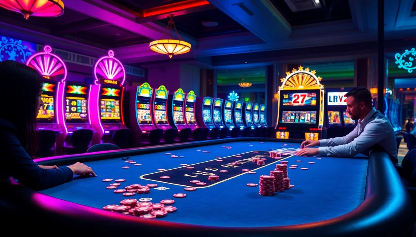 Experience the thrill of free credit live22 at an upscale Casino, vibrant tables, and engaging games.