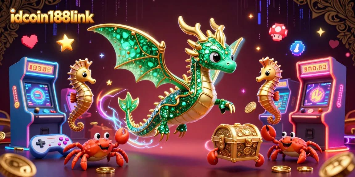 Engage in exciting gameplay at idcoin188link with a vibrant sea dragon illustration.