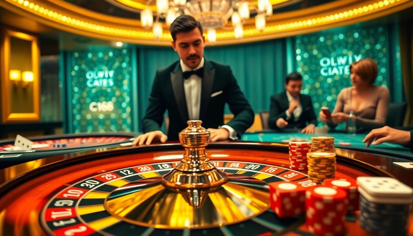 Engage in high-stakes gaming at a luxurious casino with C168 influences.