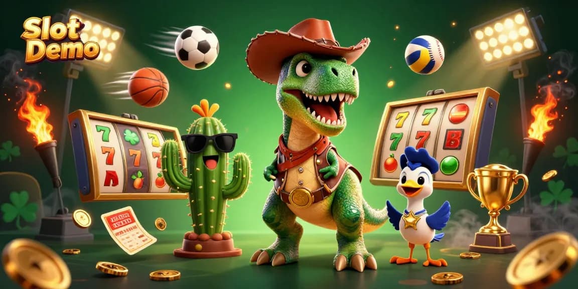 Play engaging Slot Demo games with vibrant characters and dynamic casino elements.