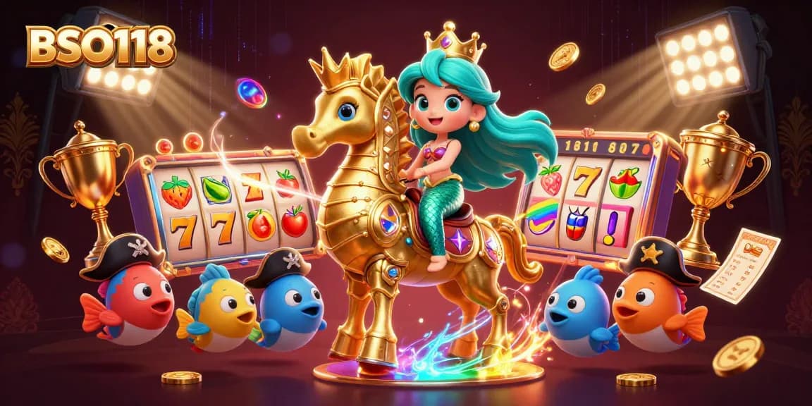 Experience enchanting gameplay with BSO118's playful mermaid theme and dynamic slot elements.