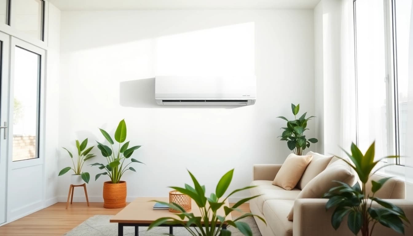 Enhance your comfort with a stylish mini split ac seamlessly integrated into a modern living space.
