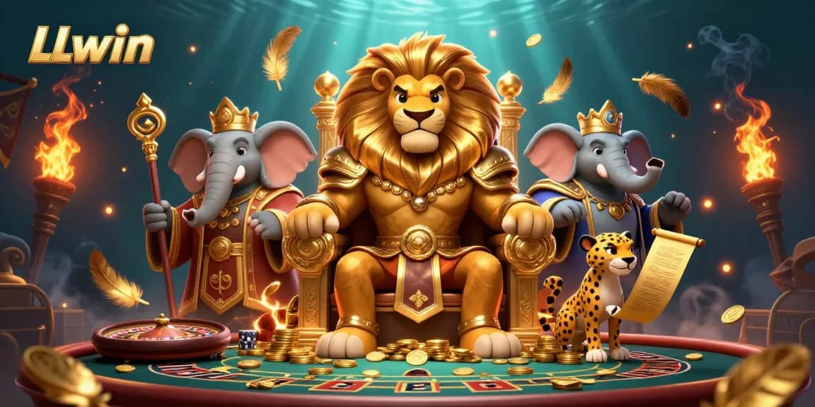 Experience the thrill of live gaming at LLwin with a fierce lion king, wise elephant, and quick cheetah.
