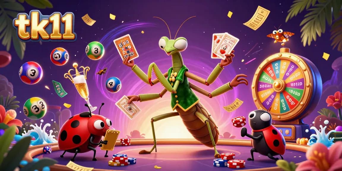 Engage with tk11 exciting lottery action featuring colorful balls, dynamic characters, and vibrant casino elements
