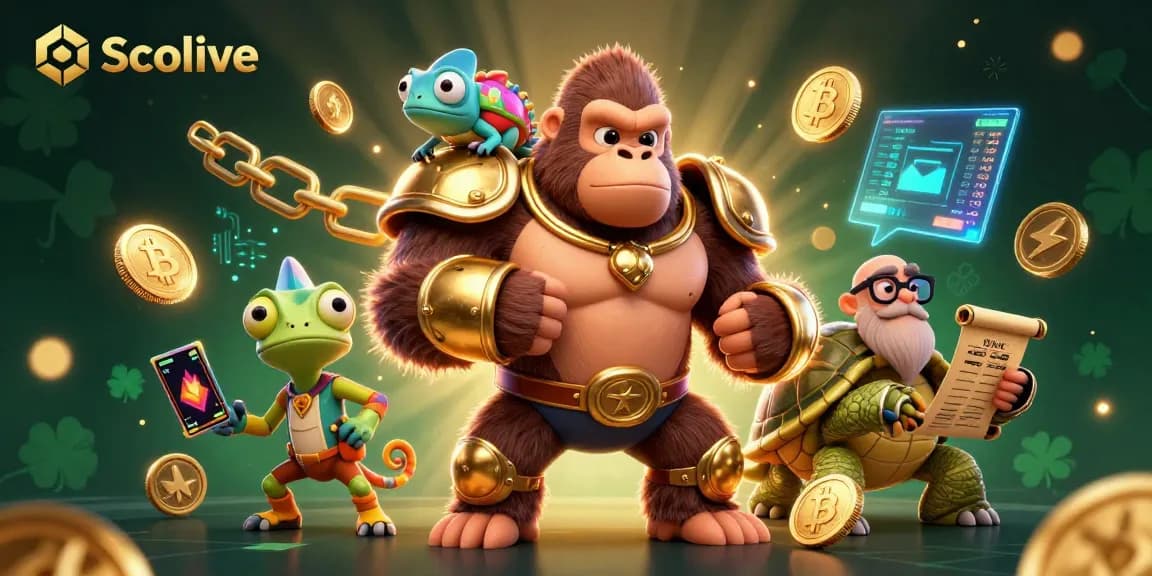 Socolive showcases a powerful gorilla king and colorful chameleon in an engaging gambling scene.