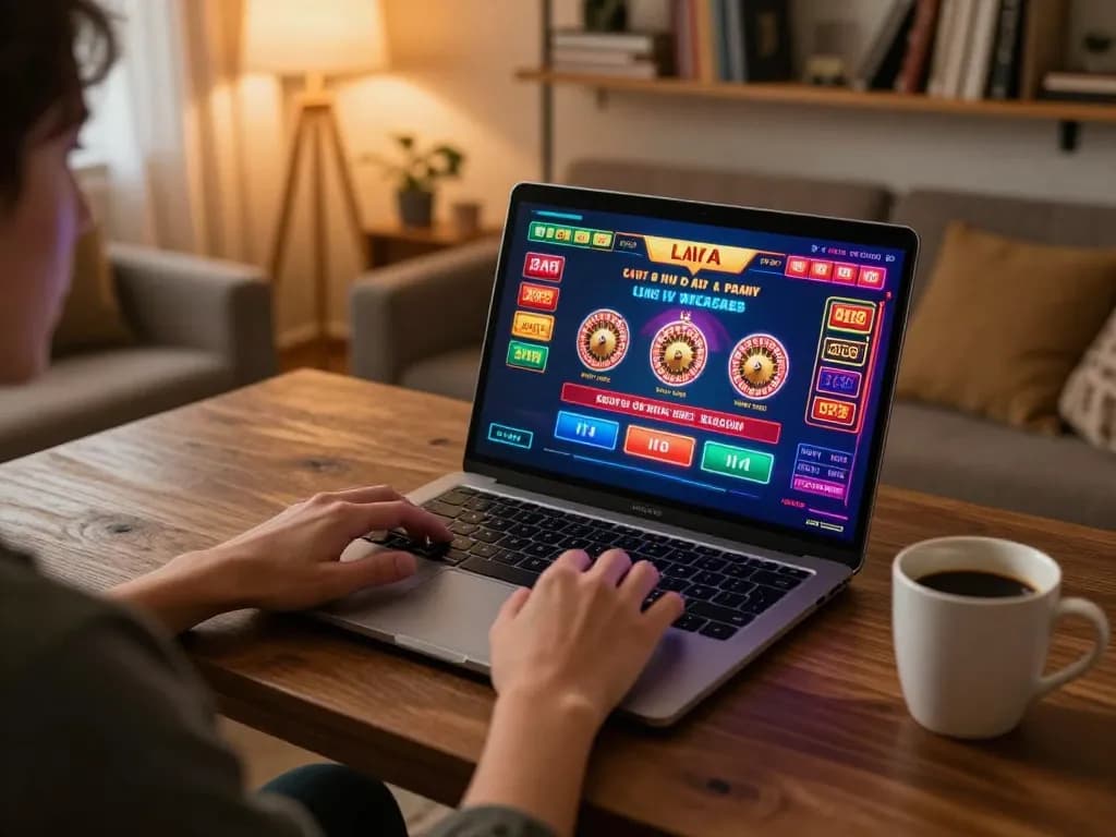 Engage with exciting gameplay at dh88 com in a cozy home gaming setup featuring live dealer games.