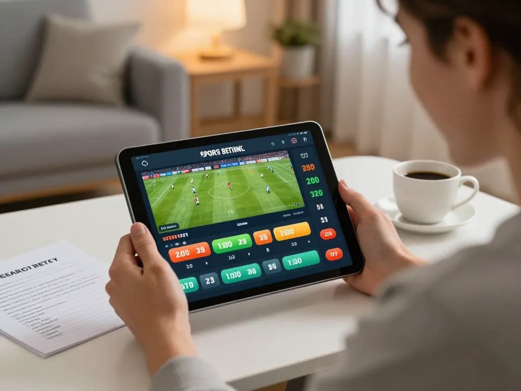 Place bets on football matches with Net88 using a tablet in a cozy atmosphere.