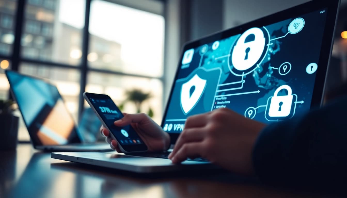 设备上的快连 VPN 界面，强调全球连接性与安全特性。