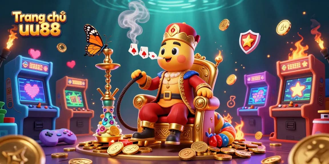 Engage with Trang chủ uu88's captivating world of gambling featuring vibrant game elements and detailed characters.