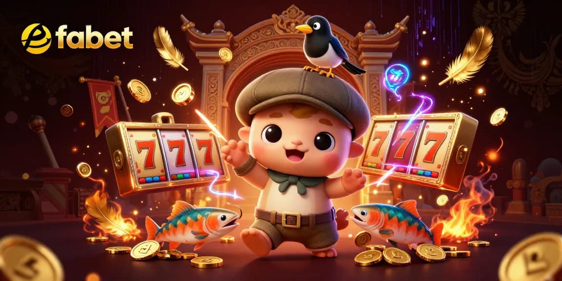 Engage with fabet’s vibrant slot action featuring Nessie and a gold-obsessed magpie amidst dynamic gaming elements.
