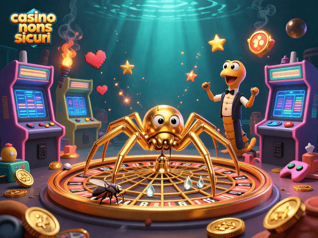 Scopri il mondo del gioco con casino non aams sicuri, dove la fortuna incontra strategie di vincita in un'illustrazione vivace.