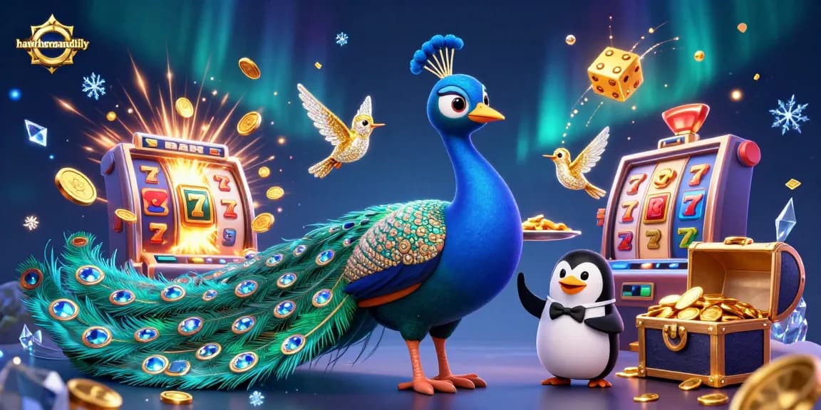 Experience the vibrant hawthornandlily casino scene showcasing vivid slot machines and animated characters.