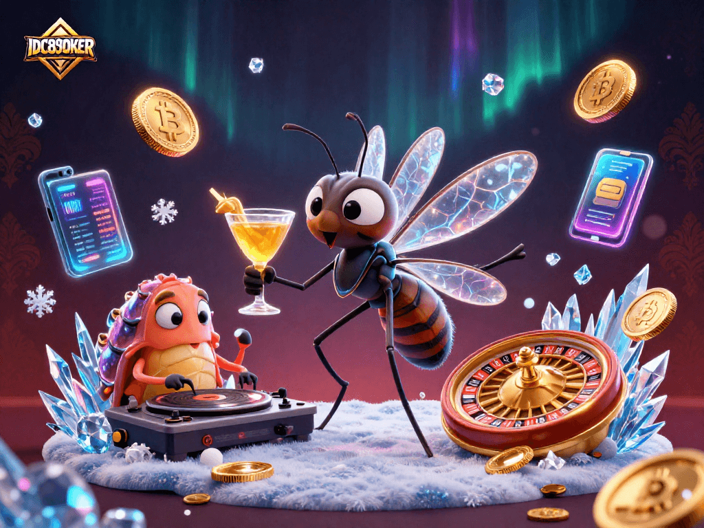 Experience the excitement of IDC88JOKER with vibrant 3D characters and casino elements.