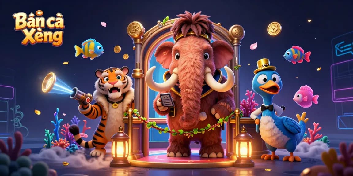 Experience the thrill of Bắn cá Xèng with vibrant fish, fun characters, and exciting game elements.