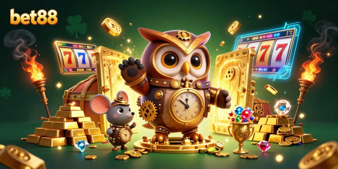 Spin the reels of bet88 while exploring a dazzling steampunk casino world.