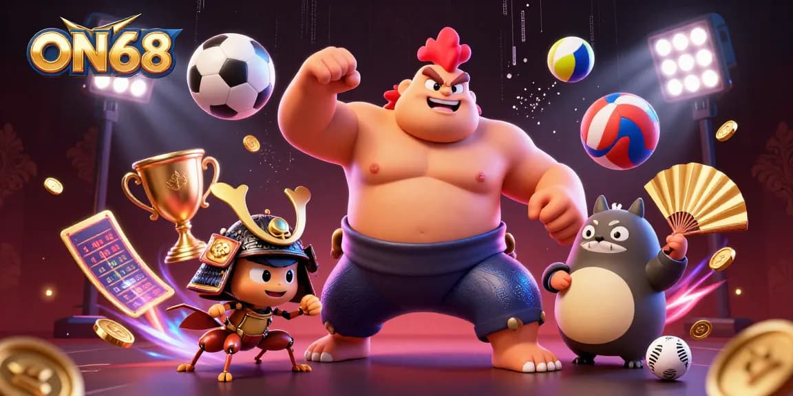 Enjoy thrilling gaming at ON68 with powerful characters amidst dynamic sports elements.