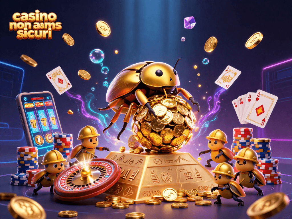 Giocare nei casino non AAMS sicuri con ricche vincite, monete d'oro e giochi emozionanti.