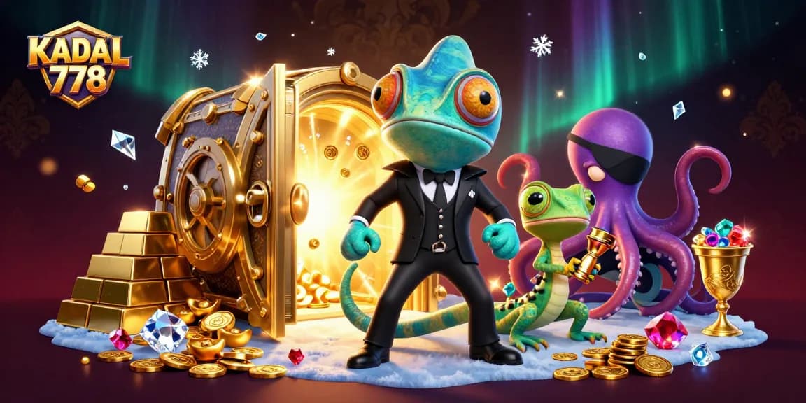 Join the action with KADAL 778 in a vibrant casino scene filled with treasures and excitement.
