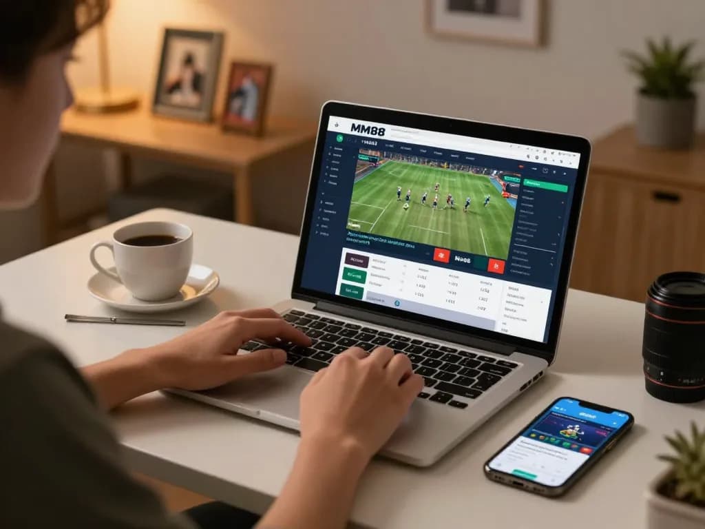 Engaging online gameplay for liên hệ mm88 at home, featuring a player on a laptop.
