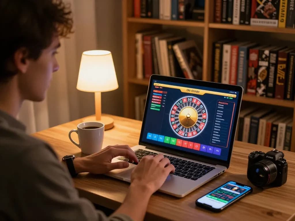 Engaging in online roulette with 79king while enjoying a cozy home atmosphere.