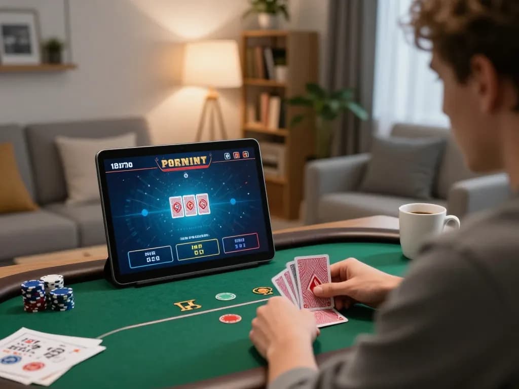 Engaging online poker session with uk88 com interface visible, player analyzing strategies.