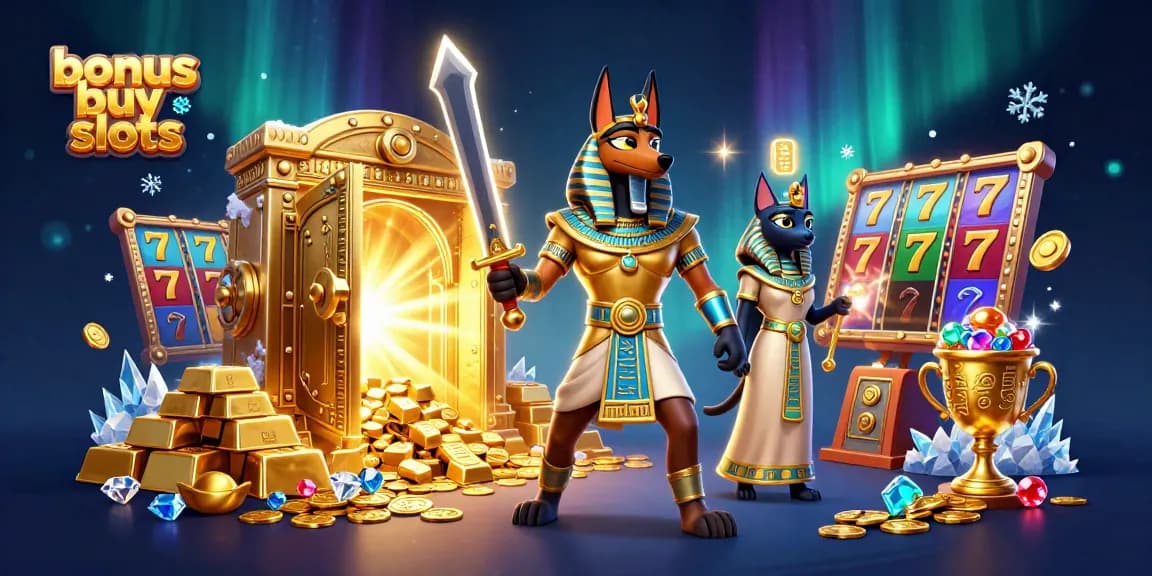 Engage with bonus buy slots and experience thrilling gameplay in a vibrant casino scene.