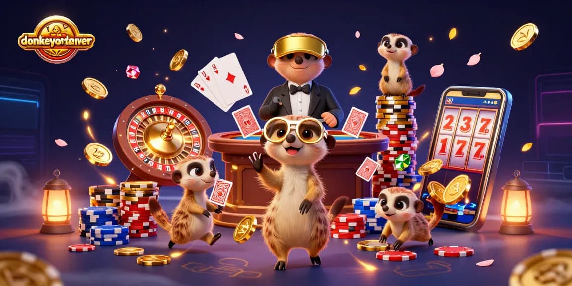 Join the excitement at donkeyotdenver with winning meerkats running a vibrant casino scene!