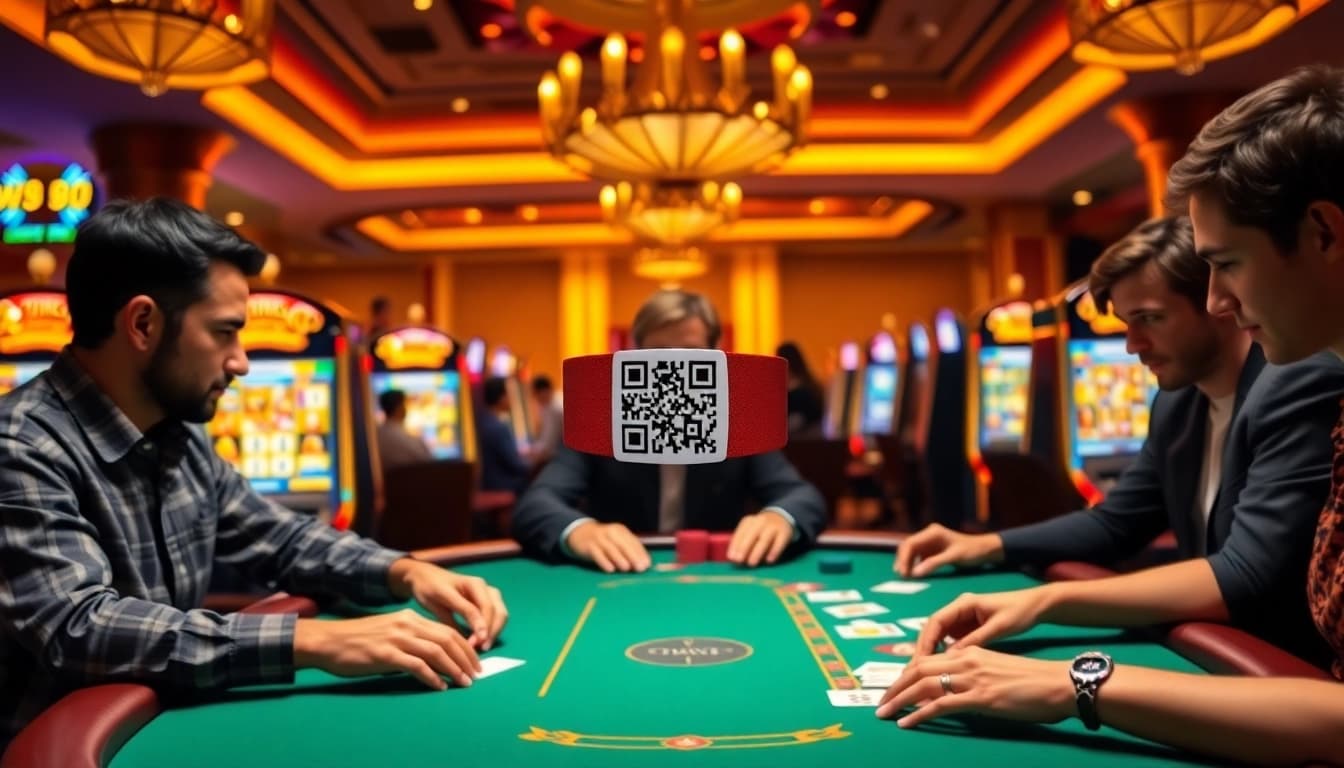 Izbaudiet azartspēļu sajūtu ar QR un Tyvek roku aprocēm dzīvīgā kazino galdā.