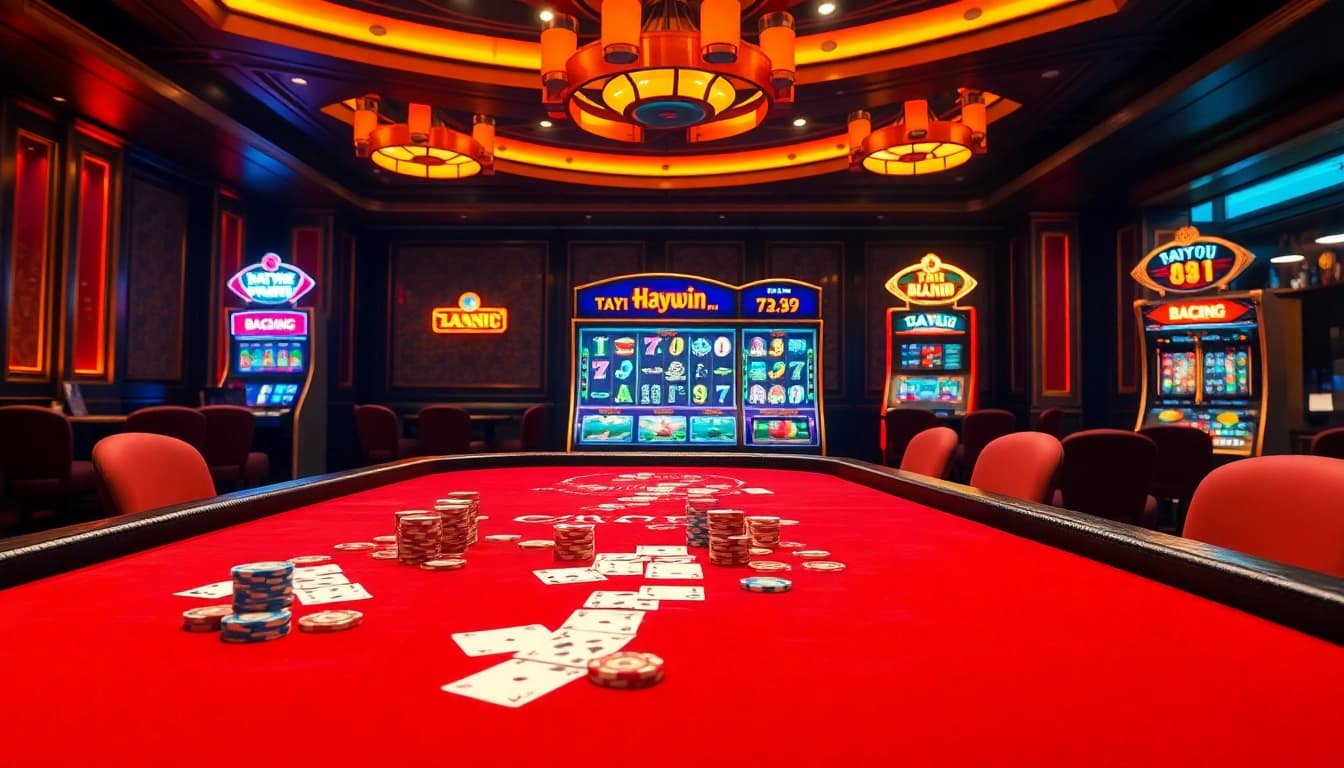 Experience the thrill of Tài Xỉu and Baccarat at Haywin's luxurious casino gaming environment.