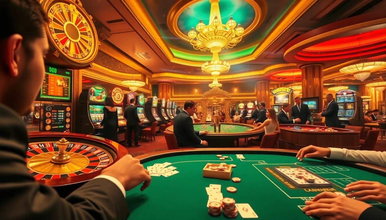 Gambling excitement at https://cheaptrip.ru.com/ with luxurious casino tables and vibrant slot machines.
