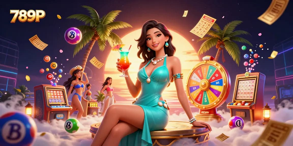 Experience thrilling moments with 789P and vibrant gaming elements in this dynamic casino scene.
