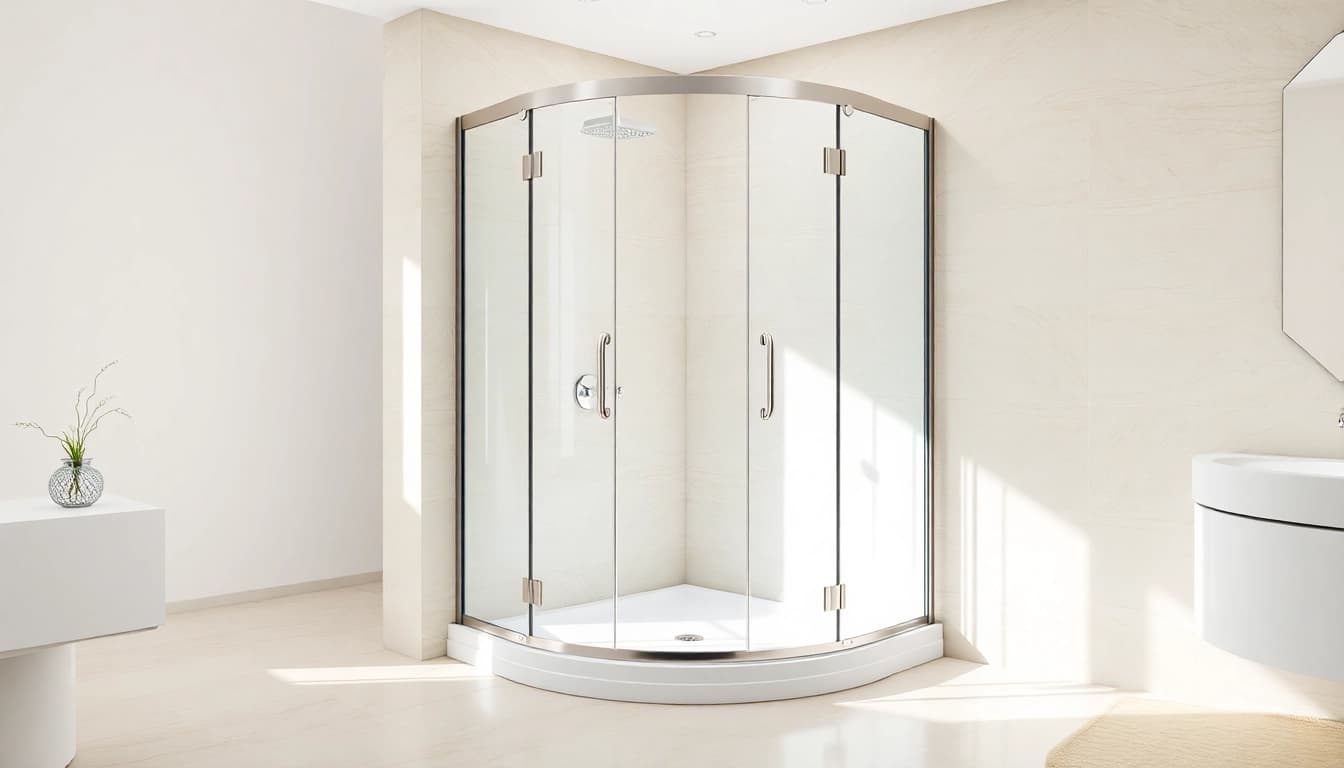 Erleben Sie die elegante duschkabine 80x80 eckeinstieg in einem modernen Badezimmer.