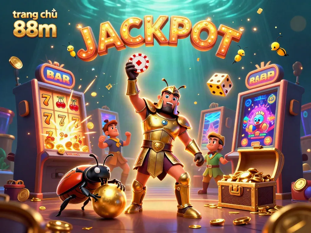 Experience excitement at trang chủ 88m with a vibrant illustration featuring casino elements and jackpot thrills.