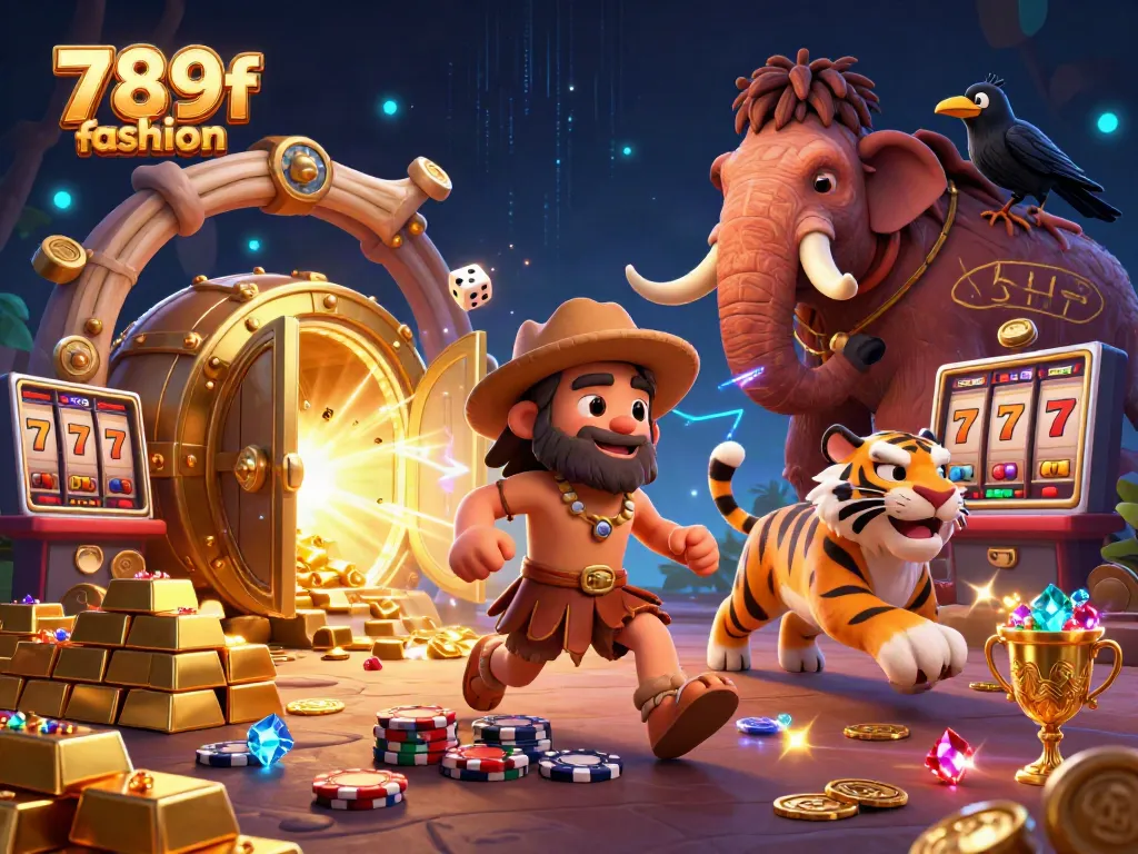 Experience thrilling gameplay at 789f fashion with slot reels, poker chips, and dynamic gold elements.