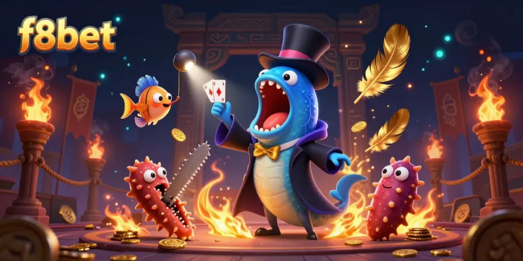 Experience thrilling f8bet action in a magical casino scene with vibrant characters and elements.