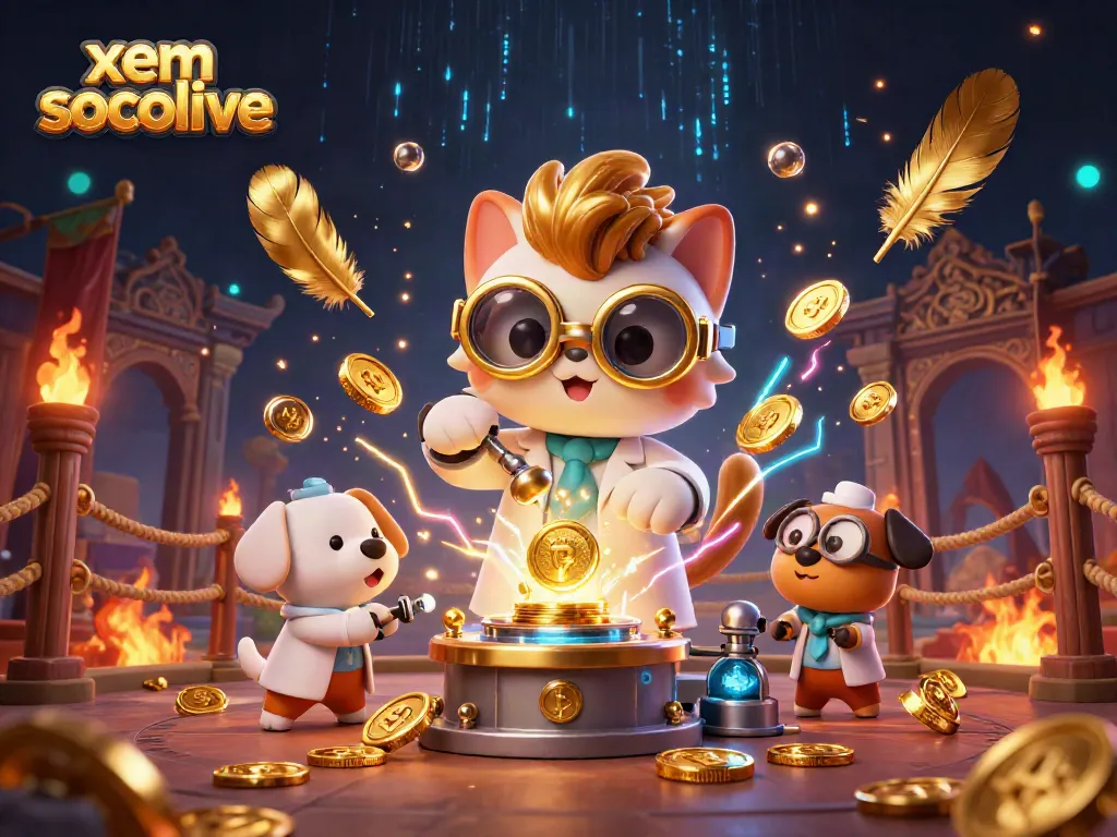 Experience the excitement of xem socolive with vibrant characters in a dynamic casino scene.