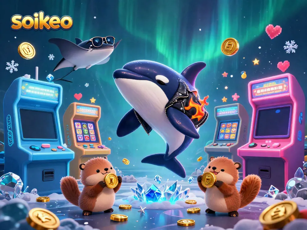 Engage with thrilling gameplay in a vibrant 3D scene featuring soikeo's characters and casino elements.