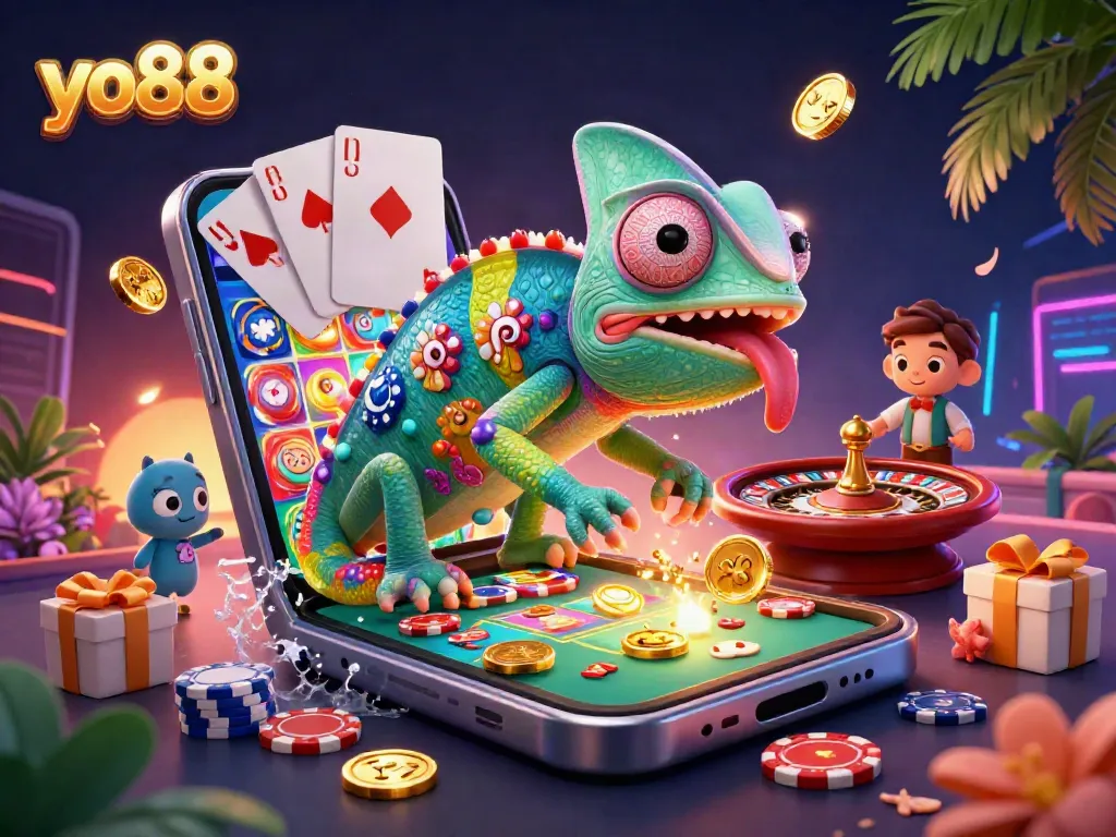 Experience the thrilling excitement of yo88 casino games with vibrant colorful elements.