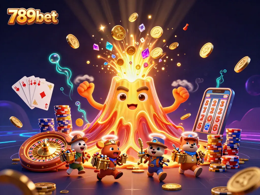 Engage in thrilling wins at 789bet with a captivating casino scene featuring golden treasures and excitement.