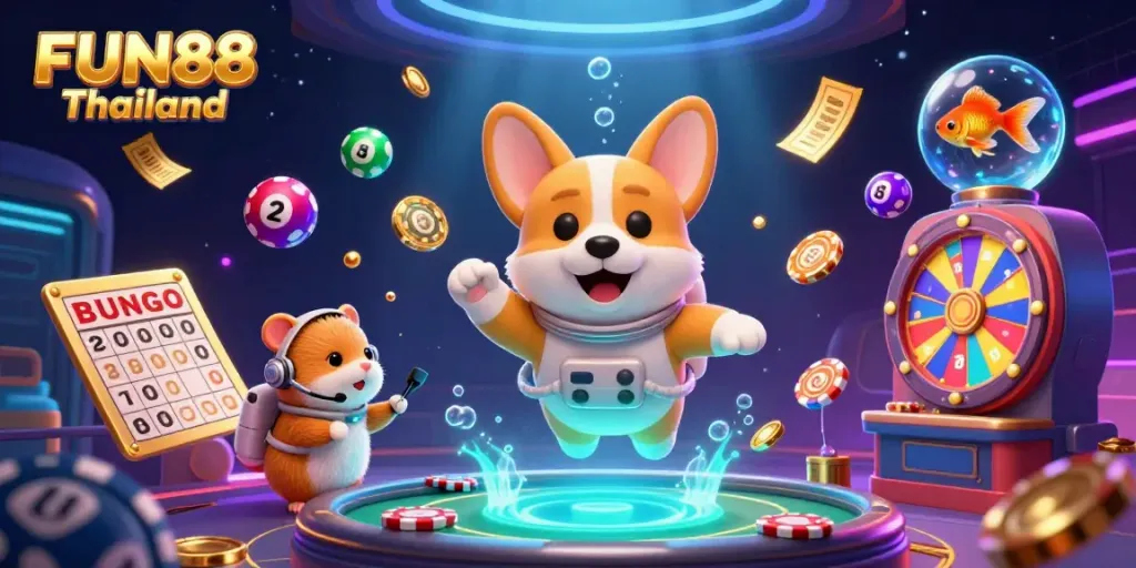 Join the fun at FUN88 Thailand in a vibrant outer space casino with exciting games and rewards.