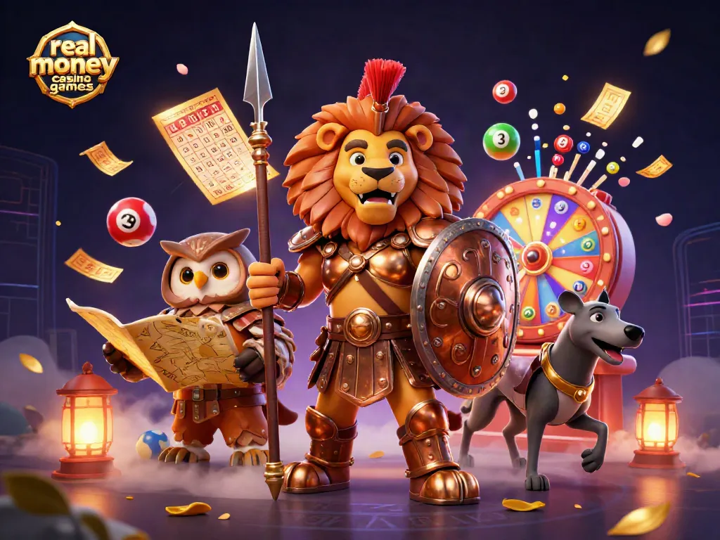 Engage with real money casino games in this lively casino scene featuring dynamic elements.