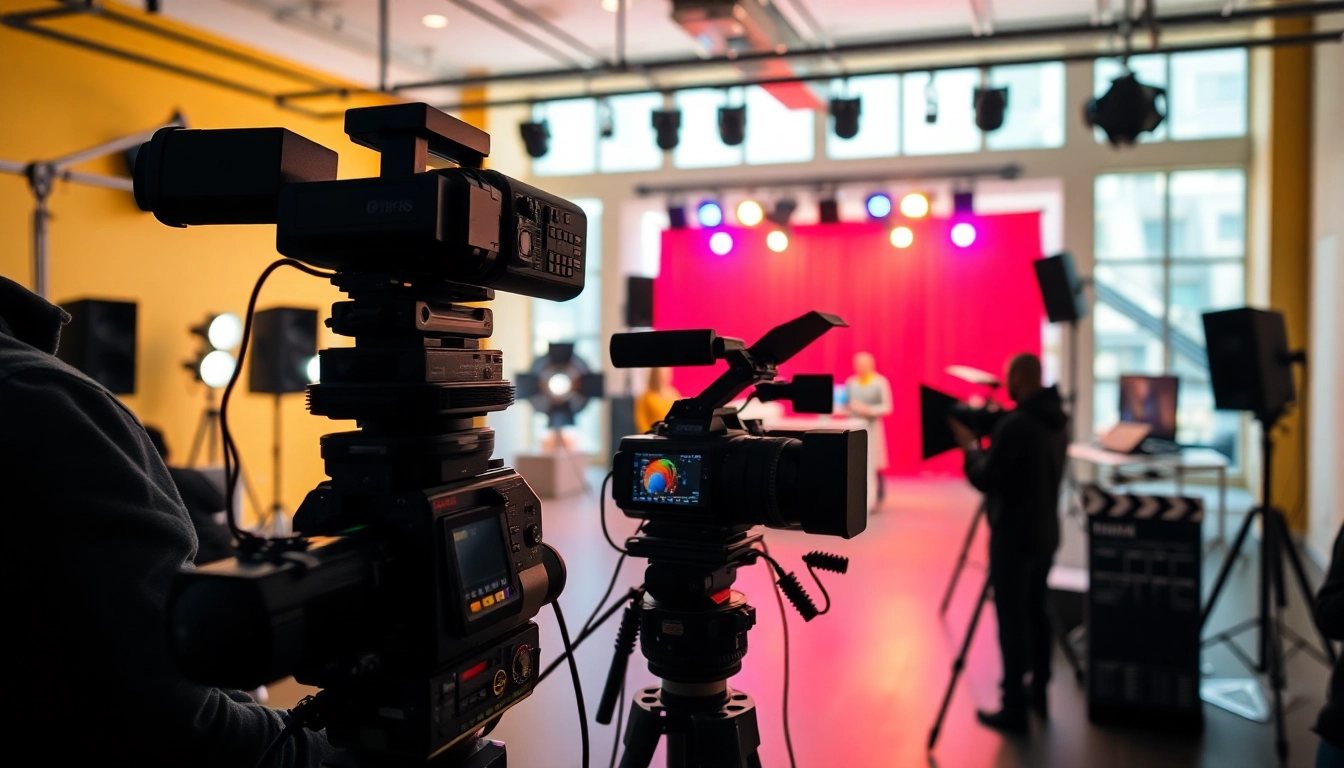 Engaging video production session showcasing a filmmaker in action with modern equipment.