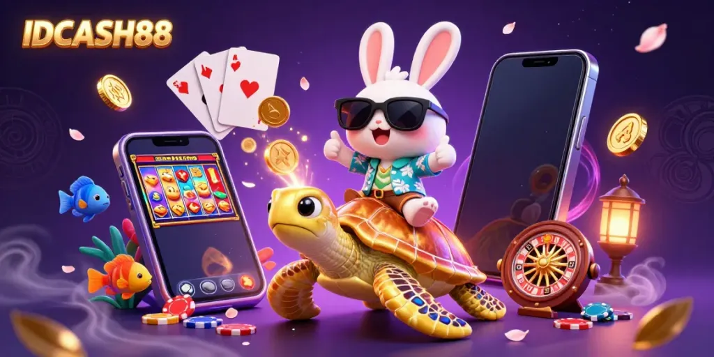 IDCASH88 offers a vibrant gaming experience with 3D characters, slot games, and treasures galore.