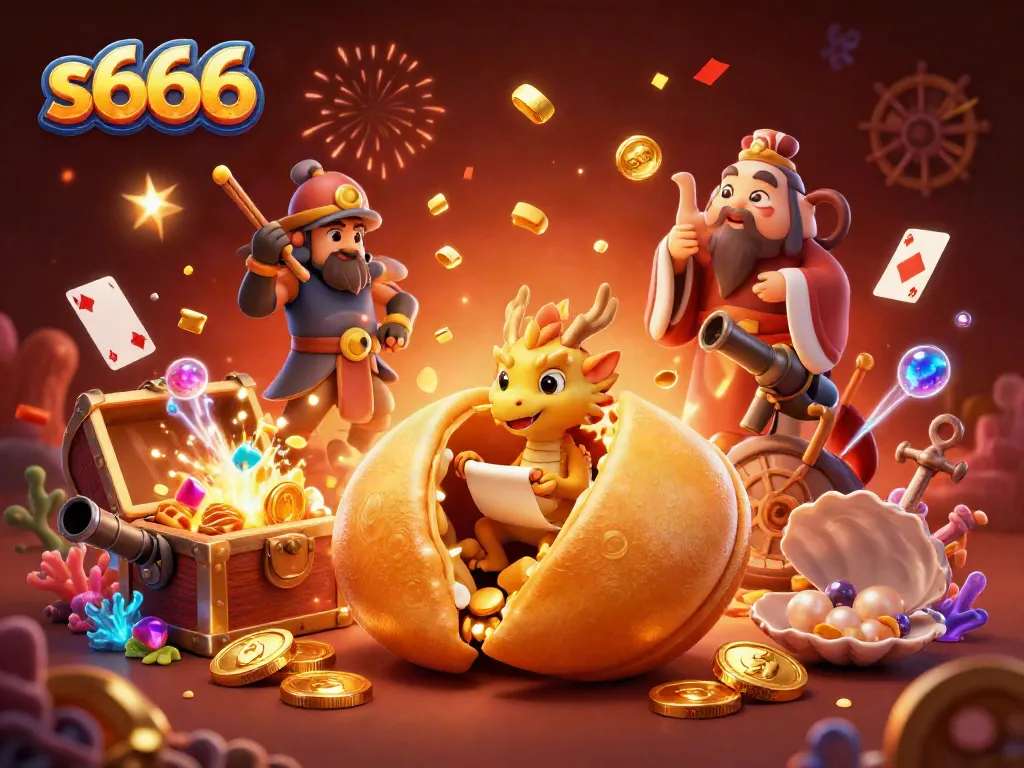 Experience the thrilling excitement of s6666 with a vibrant 3D casino-themed illustration.