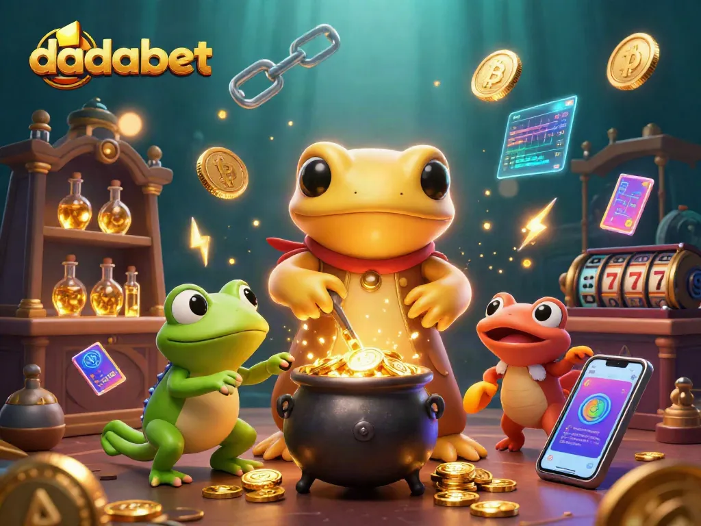 Dabet transforms casino experiences with golden alchemist in a vibrant lab scene