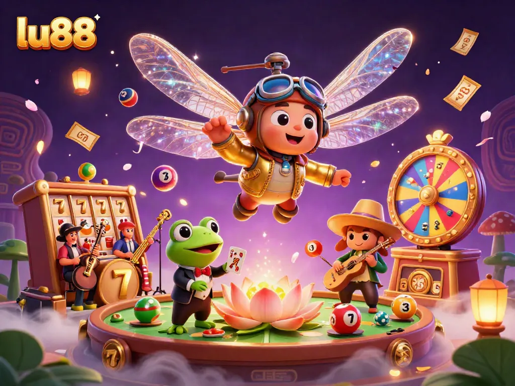 Experience exciting gaming at lu88 with colorful lottery balls and casino fun.