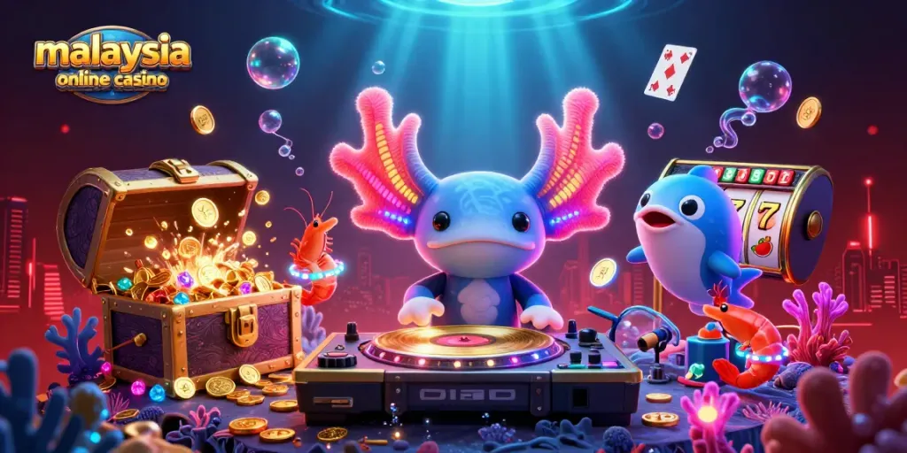 Engage in exhilarating gameplay at a malaysia online casino with lively characters and dynamic casino elements.