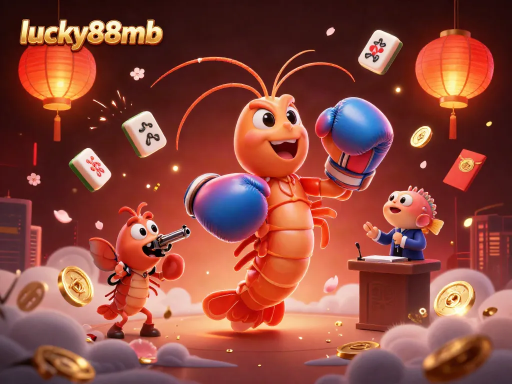 Engage with lucky88mb in a vibrant 3D casino scene featuring animated sea creatures and festive symbols.