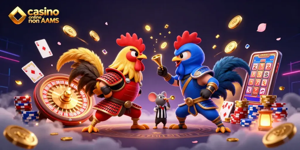 Gioca nei casinò online non AAMS con energia, tra galli samurai e ninja, vincite e divertimento.