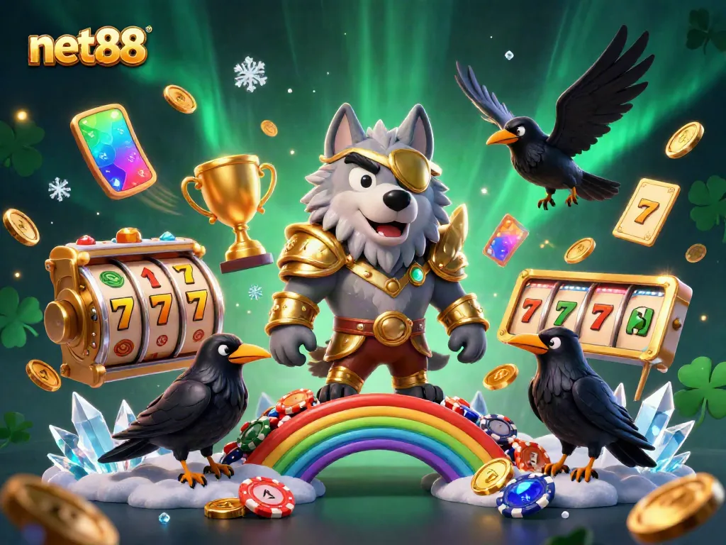Experience thrilling gameplay with net88 showcasing a mythical scene filled with casino elements.